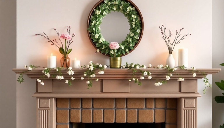 23 Spring Fireplace Mantle Decor Ideas