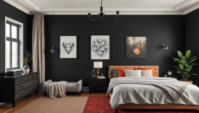 21 Black and Rust Bedroom Ideas