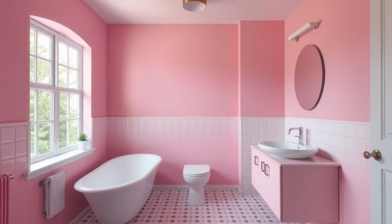 27 Pink Retro Bathroom Ideas
